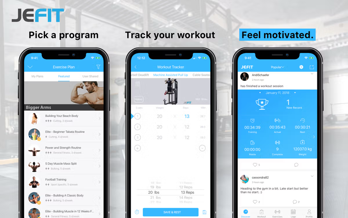 Jefit App Screenshot